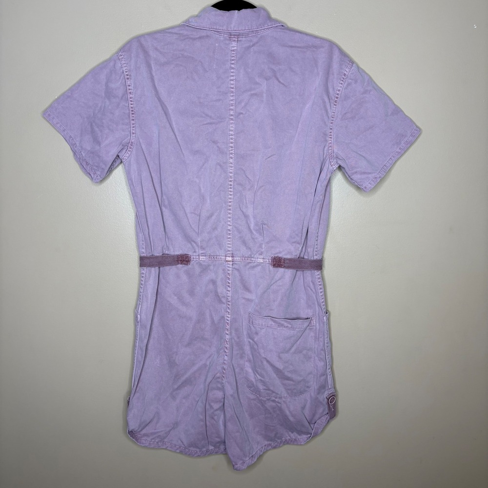 Pistola Parker Short Sleeve Romper Lilac Purple Cotton Size S Utility Chic - Picture 6 of 7